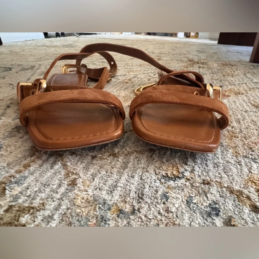 STUART WEITZMAN Maven Suede Flat Sandals FLATS Size 8B